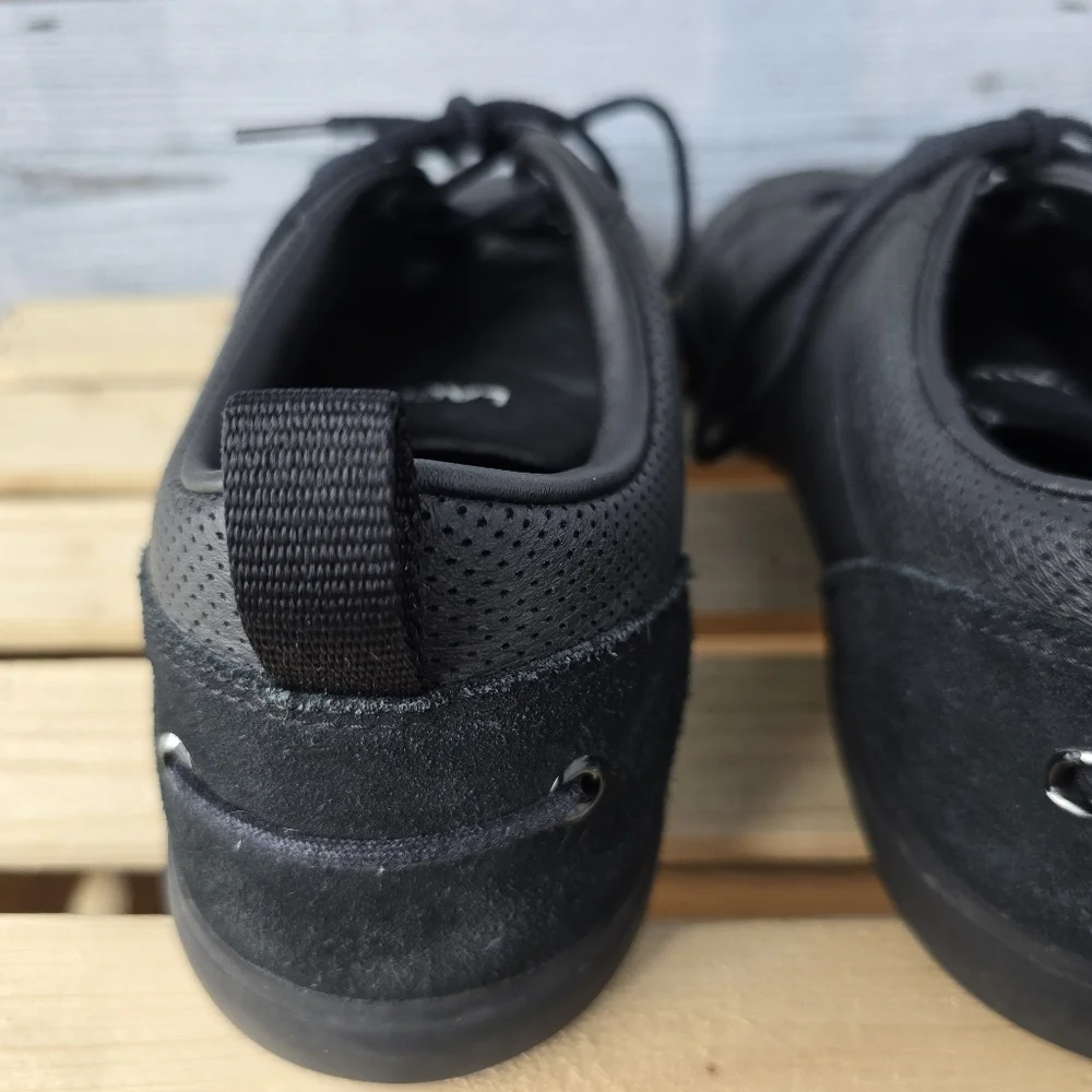 Lacoste Bayliss Black Leather Sneakers Lace Up Mens Size 11 - Picture 10 of 14